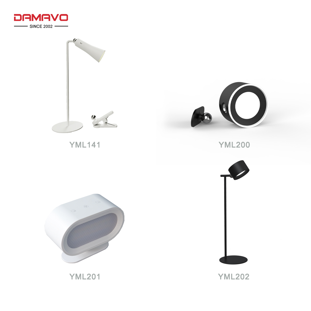 DAMAVO 12-24V USB Charging 360 Adjustable Clip-On LED Reading Light Magnetic Touch Button Anti-Glare 3W Interior Lighting
