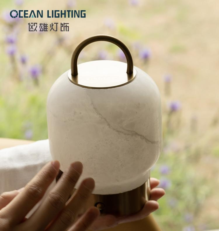 Wholesale Vintage Home Decor Nordic Simple Indoor Marble Movable Reading Lighting Spanish Alabaster Stone Table Lamp