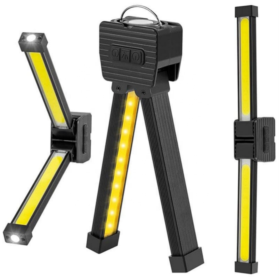 USB Rechargeable Magnetic 7th Gear Dimming Gym Lamp For Posing Handheld COB Work Light With 180 Degree Folding