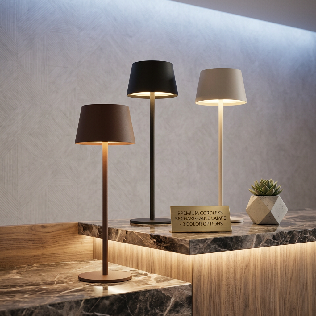 Modern LED Rechargeable Hotel Bedside Living Room Cordless Desk Lamp Portable Light Restaurant Dining Room Cafe Table Lamp
