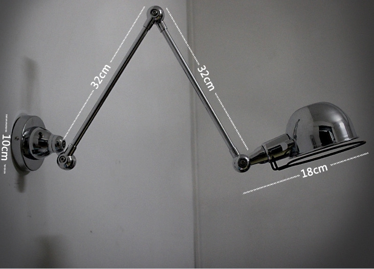 Adjustable Metal Wall Lamp Swing Arm Vintage Industrial Wall Lamp