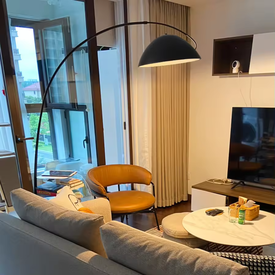Vertical Creative Standing Light Aluminum Modern Oem Arc Fishing Rod Floor Lamps for Living Room Decor