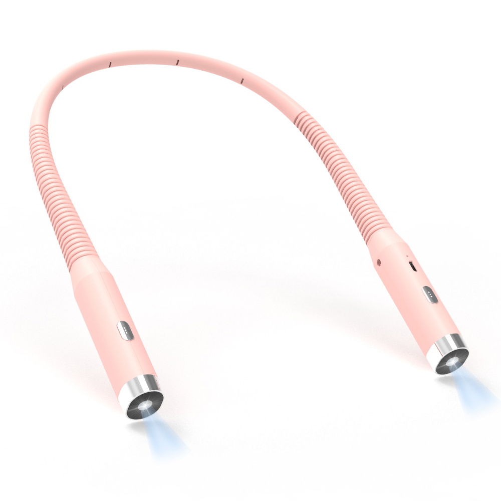 Rechargeable Neck Reading Light Hands Free LED Book Light for Bedside Camping Travel 3 Brightness Levels Eye Care Design