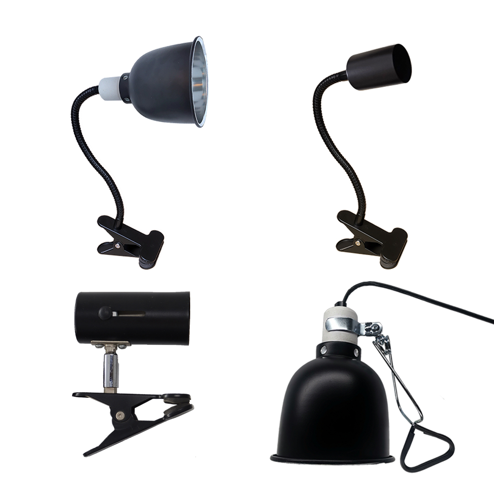 High Quality Flexible Gooseneck Reptile Lamp Clip Adjustable Reptile Clamp Lamp Stand 360 Degree Rotatable Gooseneck Lamp Holder