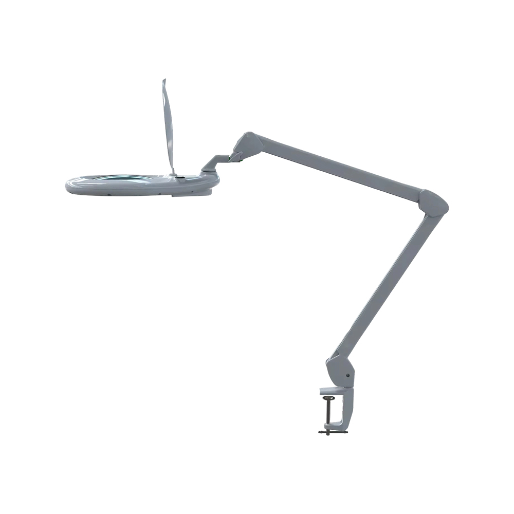 Industrial Grade Flexible Arm Magnifying Lamp Clamp-on Illuminated Light for Repair &amp; Assembly Work