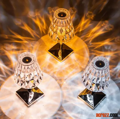 Battery Acrylic Crystal Diamond Portable Table Lamp