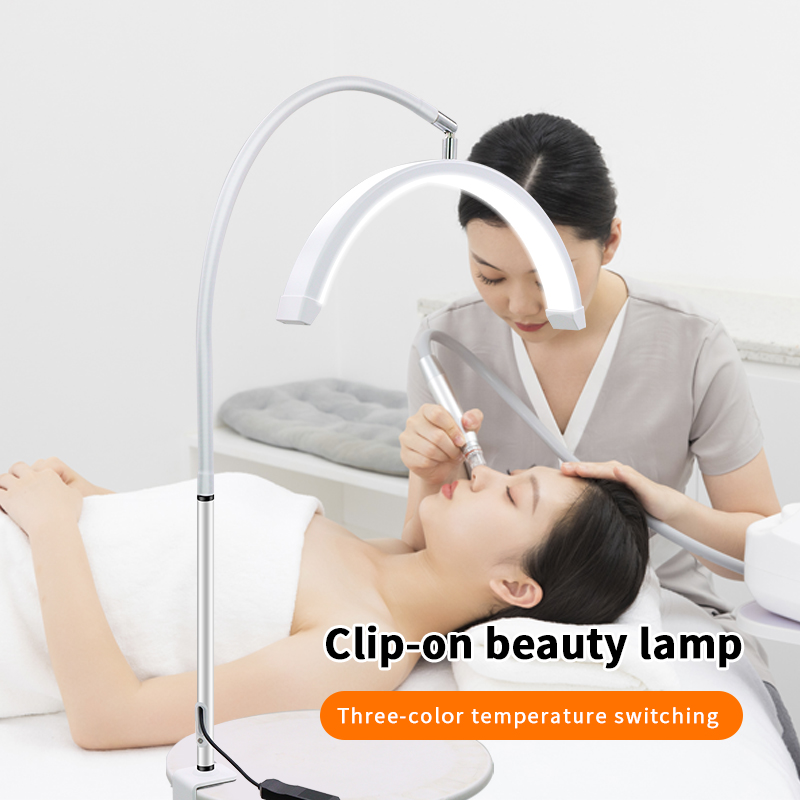 HD-P3 16 Inch Desktop Soft Pipe Clamp Half-moon Beauty Lamp 20W Bedside Embroidery Manicure Eyebrow Eyelash Lamp