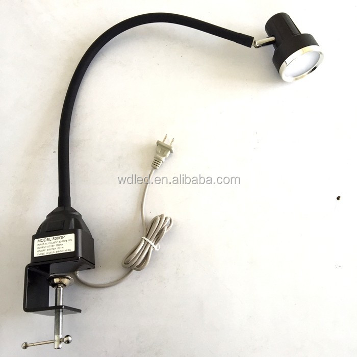 5W Clamp Flexible Arm Led Gooseneck Machine Tool Table Clip Work Light