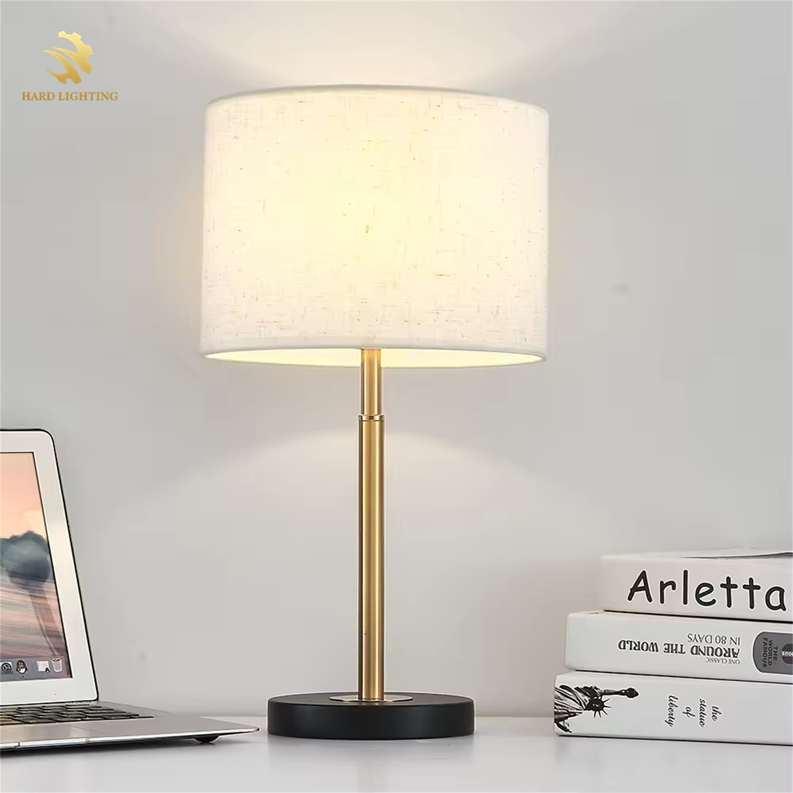 Modern Style Bedside Lamp Fabric Atmosphere Light Bedroom Living Room Bedside Table Lamp