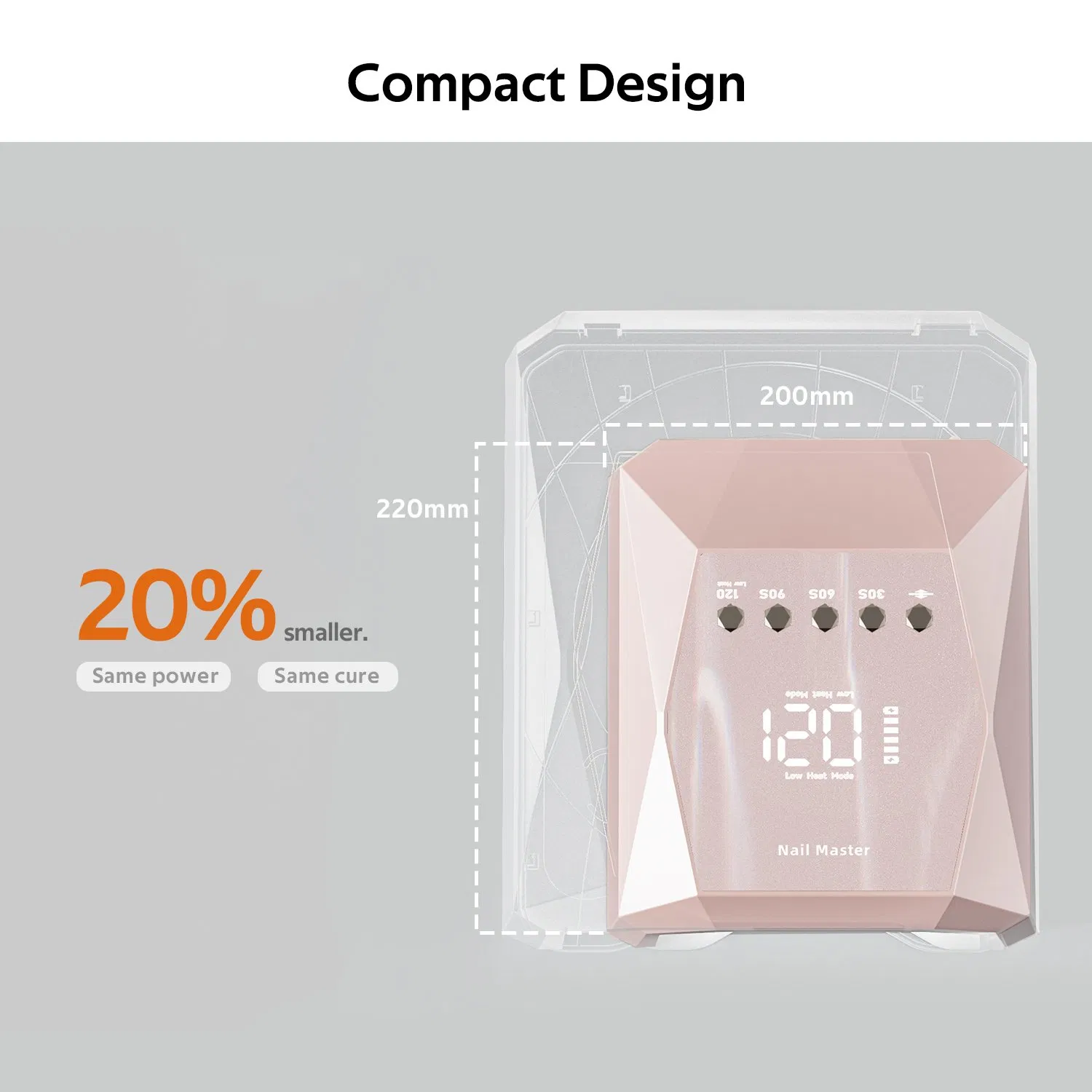 OEM Private Label Portable Nail Curing Machine LCD Display Rechargeable LED UV Nail Lamp