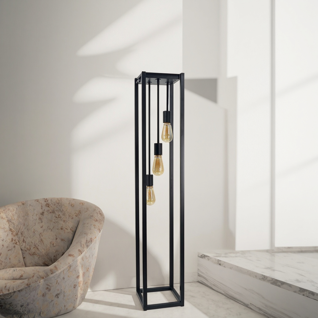Boho Floor Matel Lamp Swing Arm Rectangle Stands Firmly Floor Lamp Arc Minimalist Floor Lamp Decorative Floor Lamp Floor Lamp