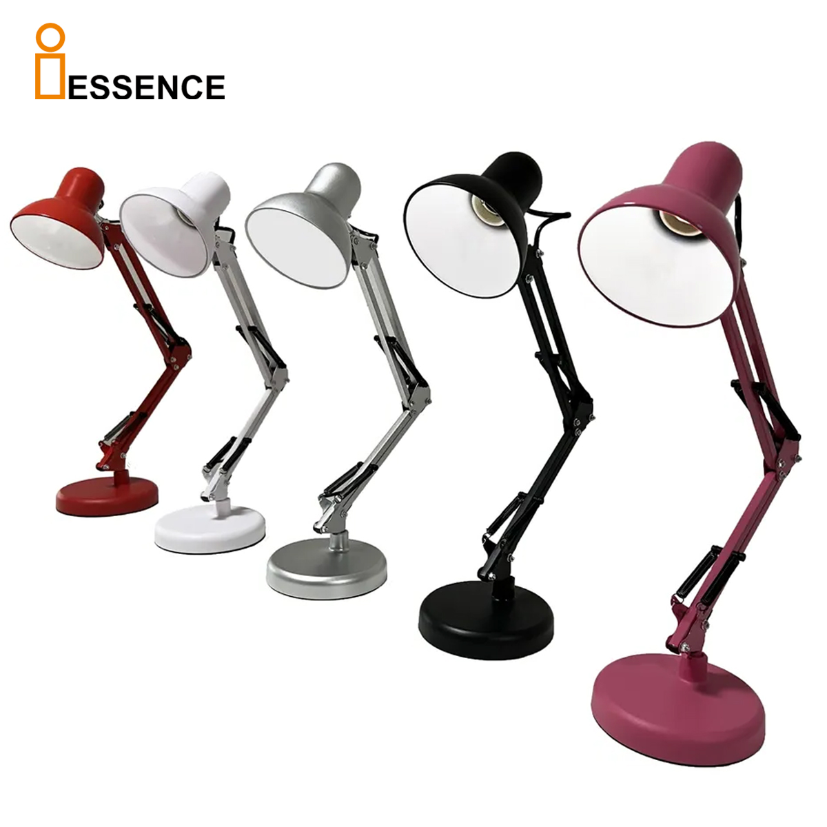 Metal E27 Led Desk Lamp Adjustable Swing Arm Clamp Tablelamp Folding Table Lamp for Nail Salon
