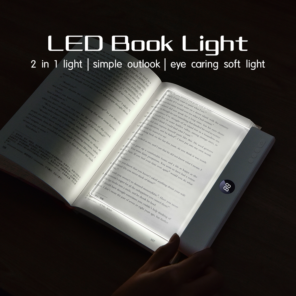 2026 New Smart LED Reading Lamp Adjustable 3-Speed Color Temperature Eye-Care Book Light USB-C Charging For Bedrooms