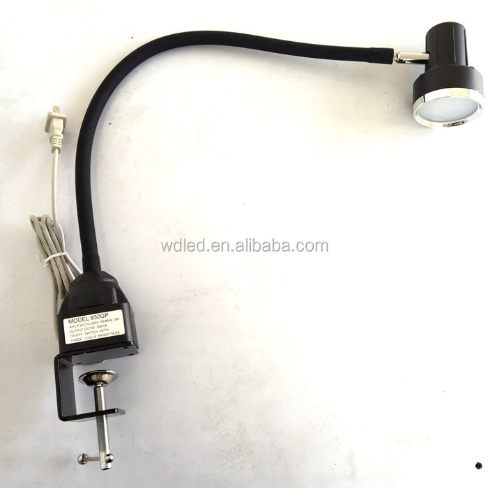 5W Clamp Flexible Arm Led Gooseneck Machine Tool Table Clip Work Light