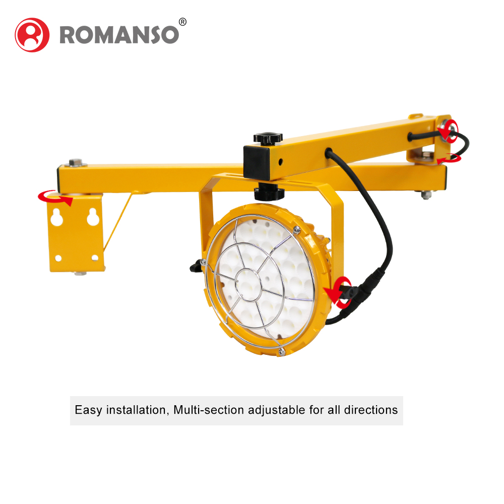 Etl Approved 30W New Swing Arm Led Work Light Warehouse Loading Dock Equipment Led Dock Lights
