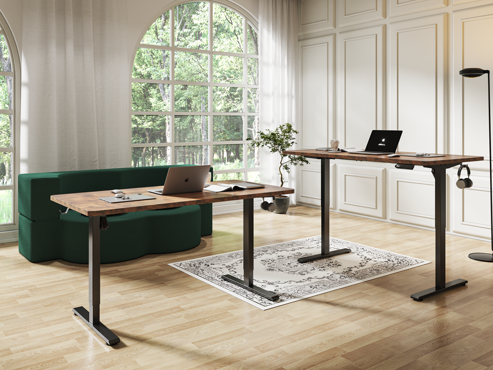 2026 NEW Modern Metal Single Motor Electric Smart Standing Desk with Sit Stand up Table Height Adjustable Desk for Office
