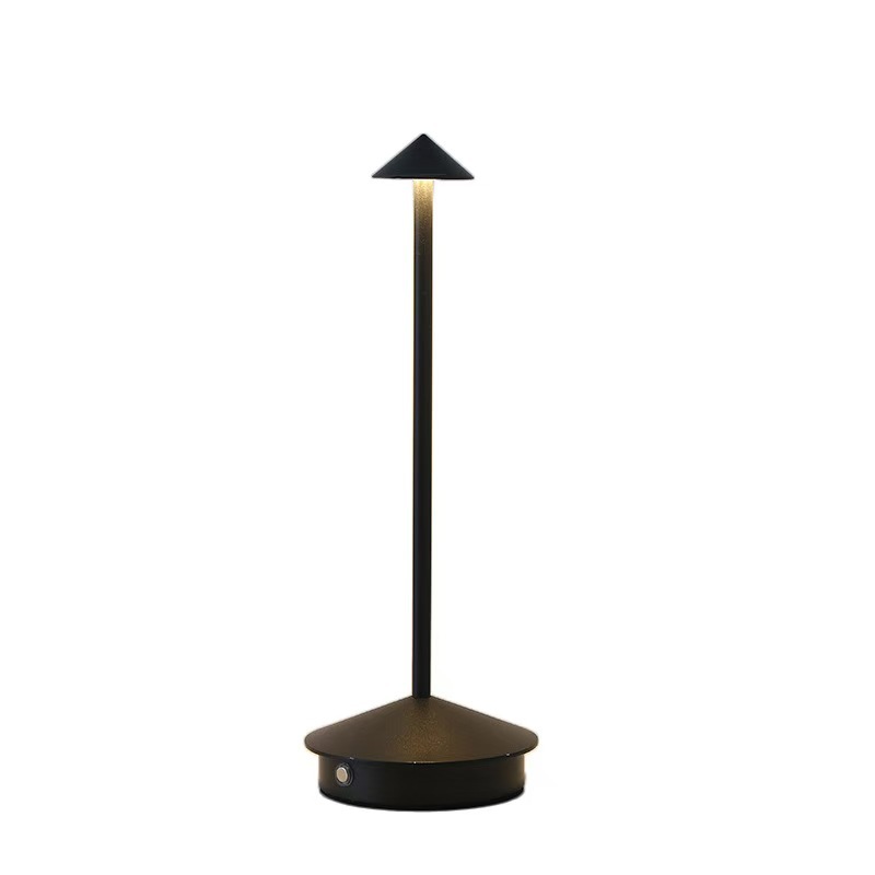Senya-Pro Iron &amp; Acrylic Cute Elegant Bauhaus LED Table Lamp with Battery DC Power Dimmable Touch Control for Bedside Reading