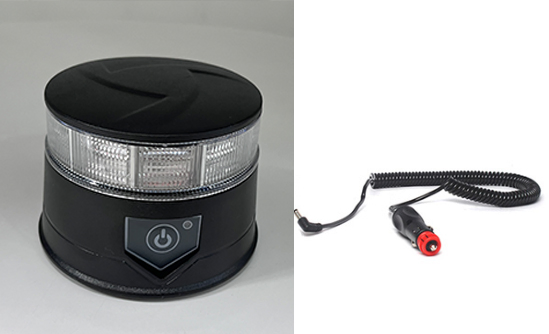 ECE E Mark SAE LED Dual Color Warning Flash Beacon Lights Rechargeable Magnetic Portable Beacon Lamp for Forklift Truck Tractor