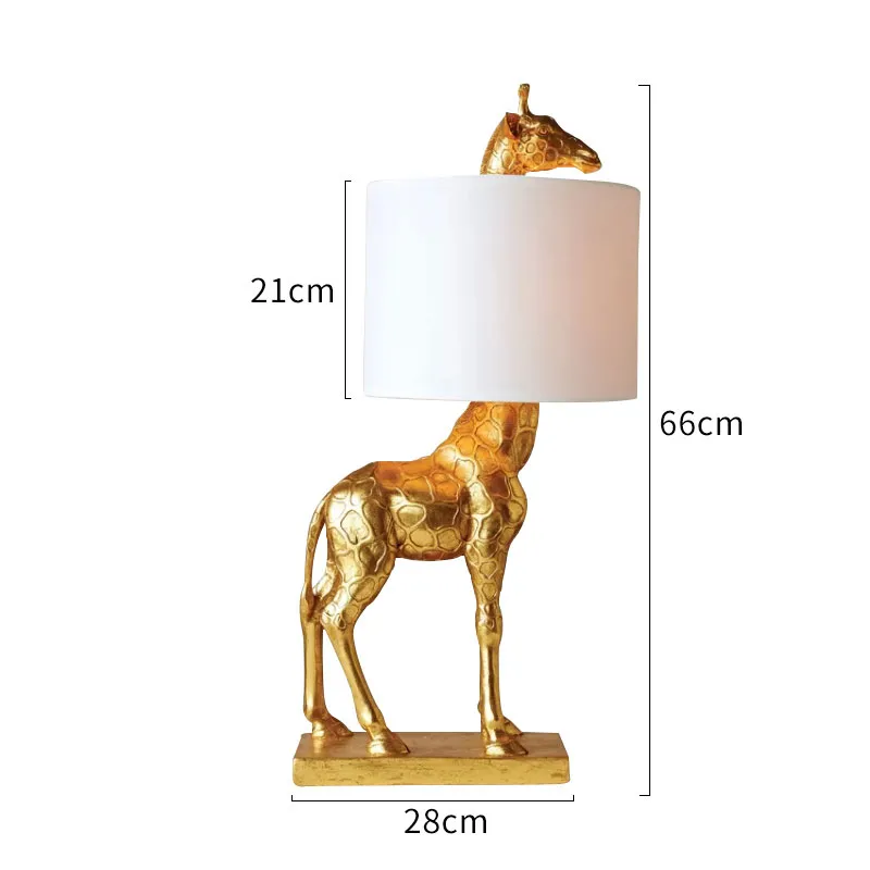 Resin Giraffe Creative Table Lamp Dimensions