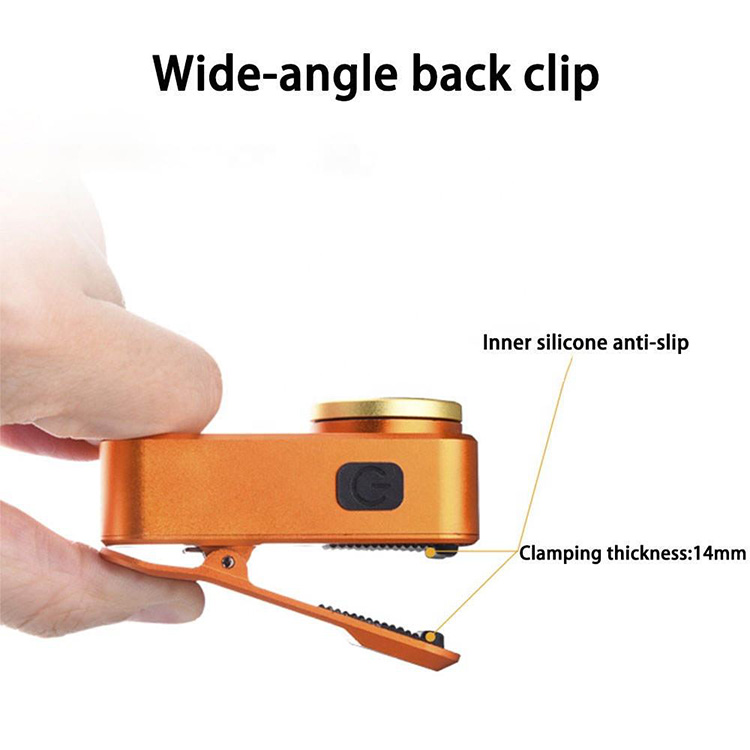 New Outdoor Rechargeable LED Work Light USB Magnetic Aluminum Alloy Clip-On Mini Flashlight