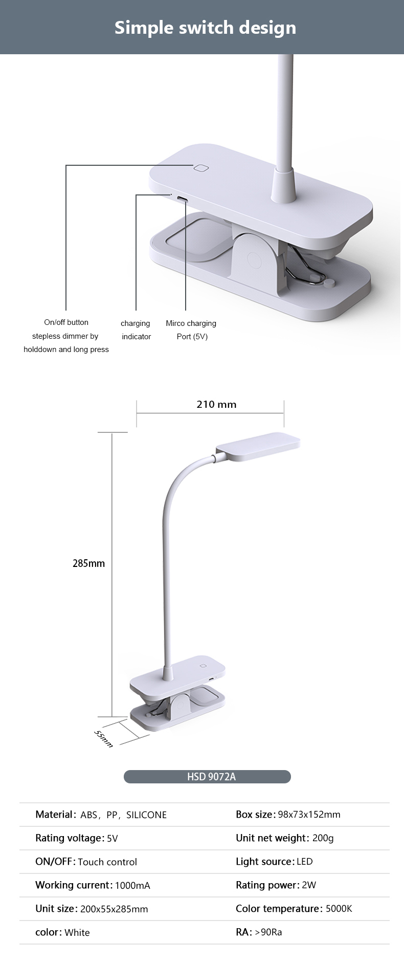 LED Desk Lamp View 4