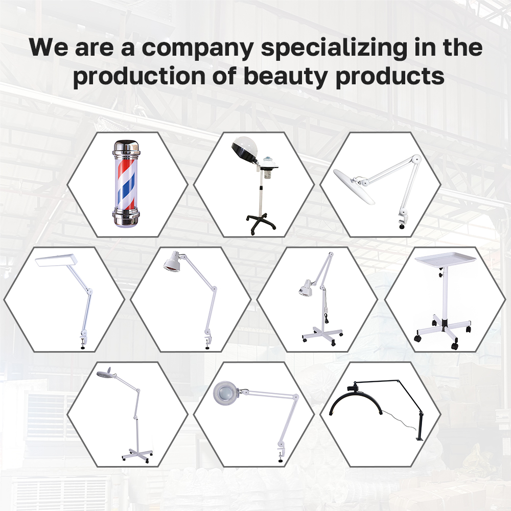 Beauty Salon Embroidered Cold Light LED Folding Long Arm Eye Protection Reading Table Lamp Clip on Magnifying Glass Cold Light