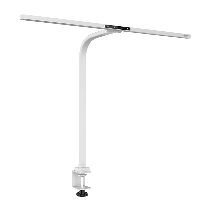 OEM Custom Available Double Head Long Arm LED Clamp Lamp Stepless Dimming Clip on Office Table Light