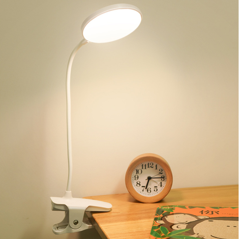 Flexible Gooseneck Table Lamp Clamp Desk Clip Lamp with Usb Charging Port