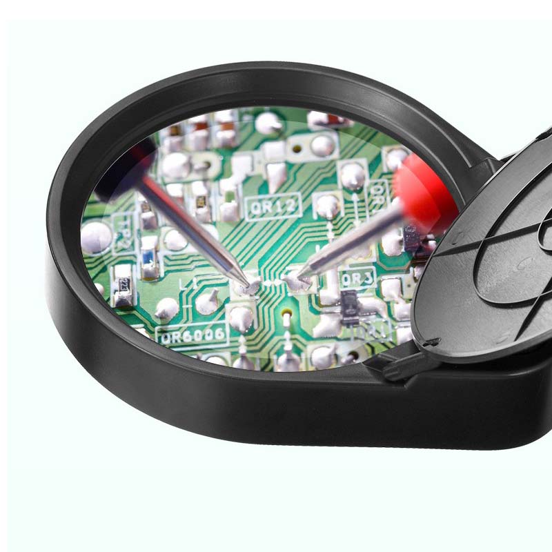Magnifying Glass with Light and Stand LED Reading Magnifying Glass Adjustable Extended Metal Arm for Embroidery/Craft/Jewellery