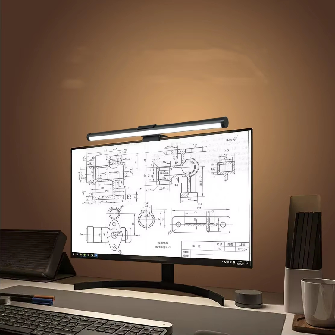 Wireless Remote Control Desk Lamp Screen bar Display Hanging Light Eyes Protection PC Computer RGB Screen Monitor Light