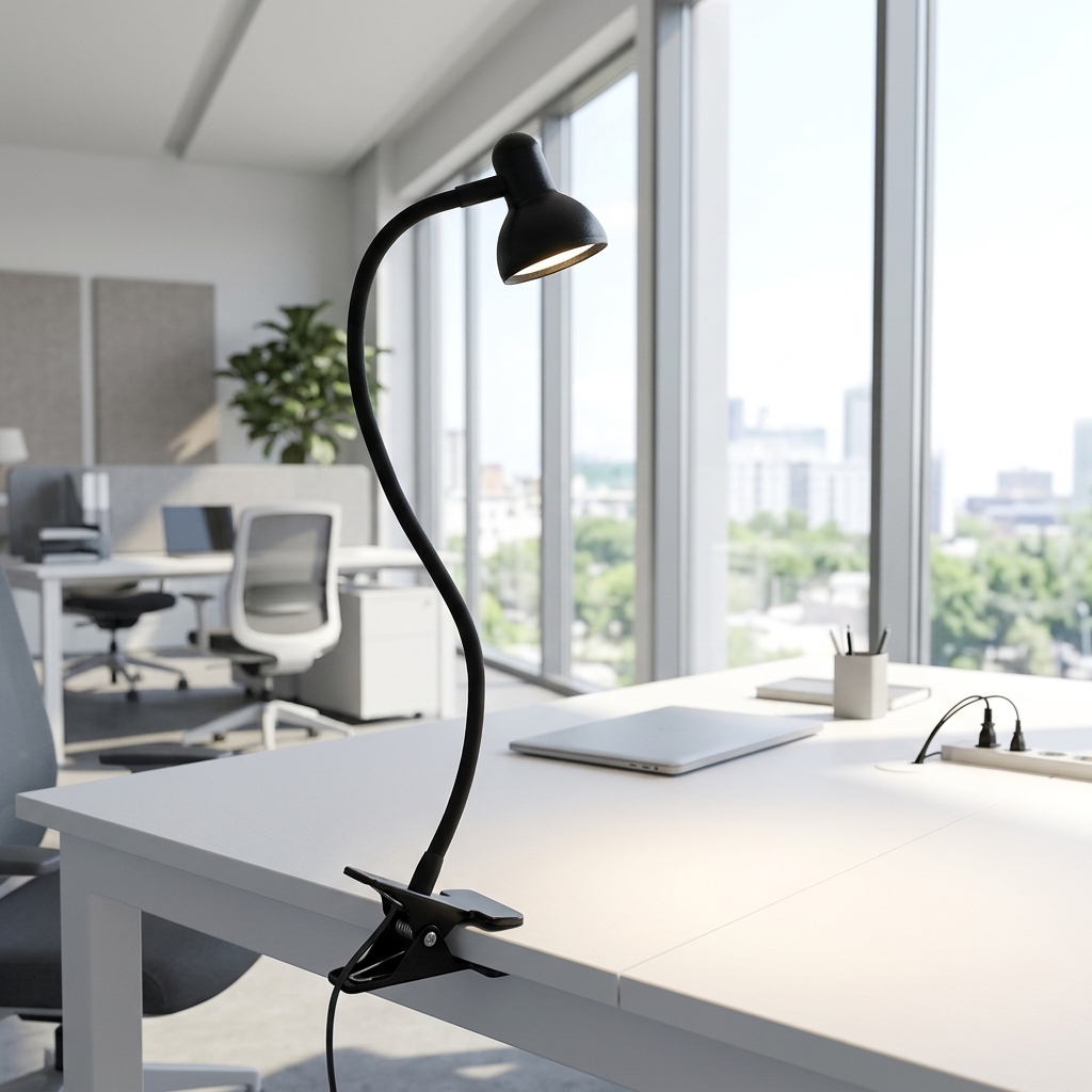 Clip USB Powered Modern LED Reading Lamp 4100K Neutral White 10 Levels Brightness Flexible Neck Dimmable Desk Lamp CRI 90 150
