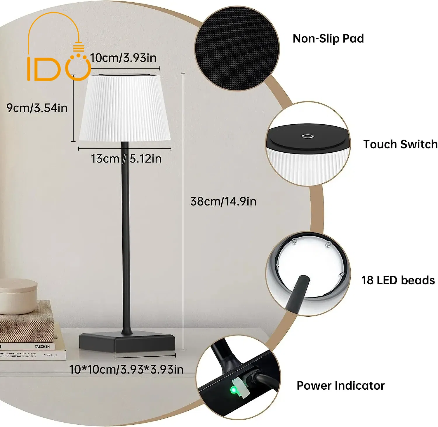 Wholesale Cost Effective Portable Rechargeable Dimming LED Table Lamp