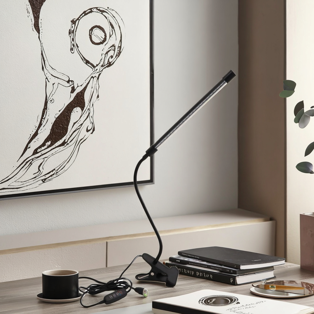 Wholesale Metal Led Swing Arm Table Lamp Clamp on Desk Reading Light Clip Nail Desk Lamp Industrial