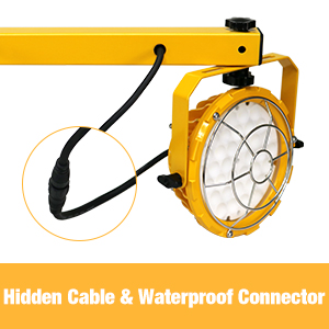 ETL Approved 60W IP65 Swing Arm LED Work Light with 5-Year Warranty 6600 Lumens for Workshop Warehouse Dock Loading Equipment