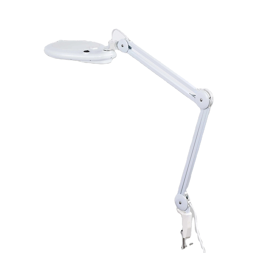 Industrial Grade Flexible Arm Magnifying Lamp Clamp-on Illuminated Light for Repair &amp; Assembly Work