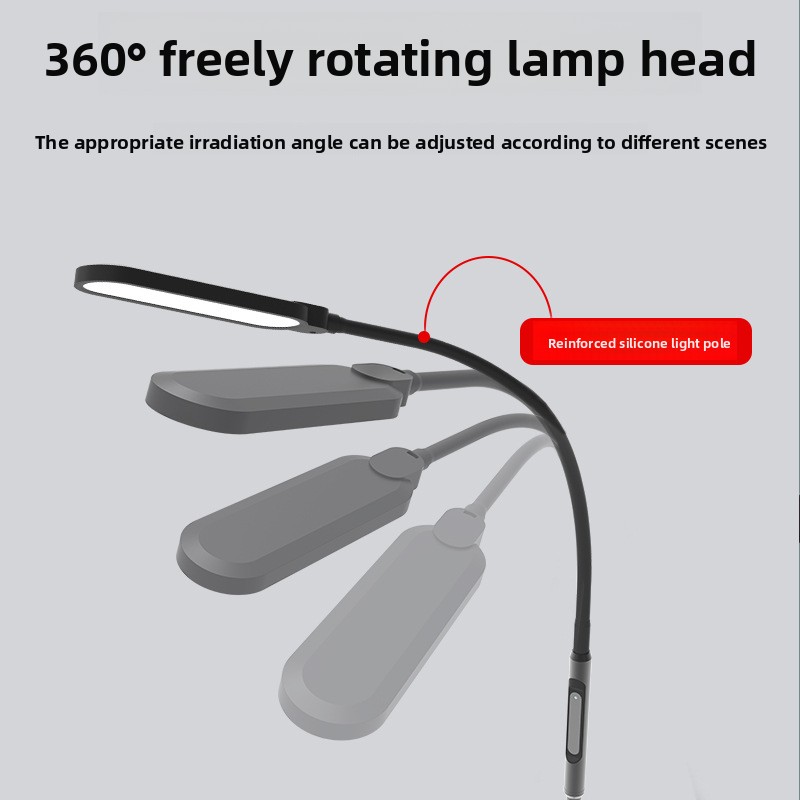 Eye Protection Clip Lamp Super Bright Long Arm Touch Control Modern Design for Office Study Nail Art Embroidery