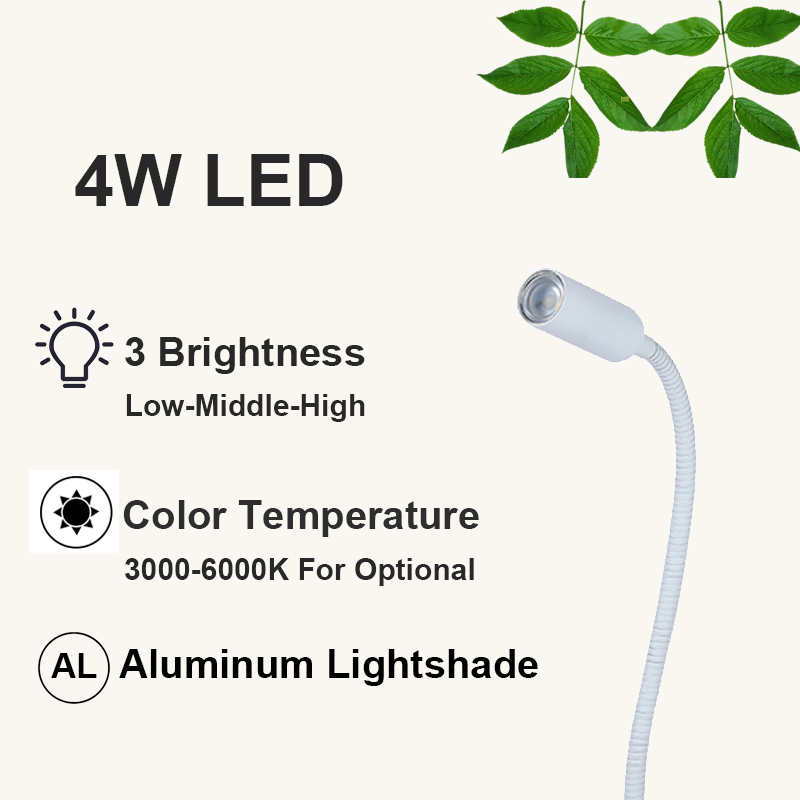 Sewing Arm Dimmable Timer LED USB Powered Desk Spot Light Table Lamp with Clamp