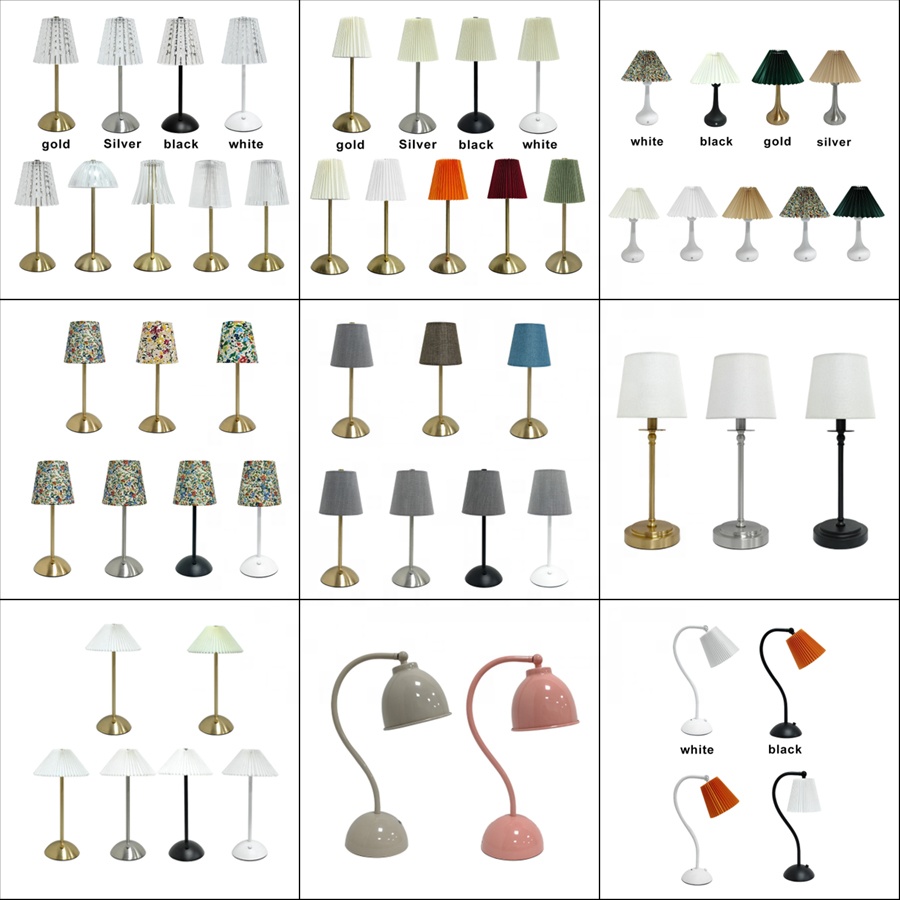 Modern Luxury Portable USB Light Dimmable Living Room Bedside Desk Gold Rechargeable Restaurant Touch Cordless Led Table Lamps