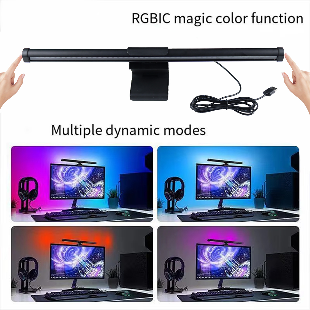 Modern RGB Desk Lamp With Hanging Light Wireless Remote Control Eyes Protection PC Computer Monitor Light Bar Screen Bar Display