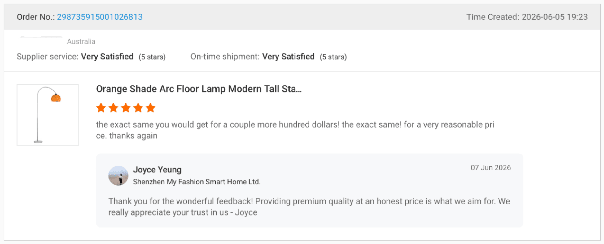 Buyer Feedback 3