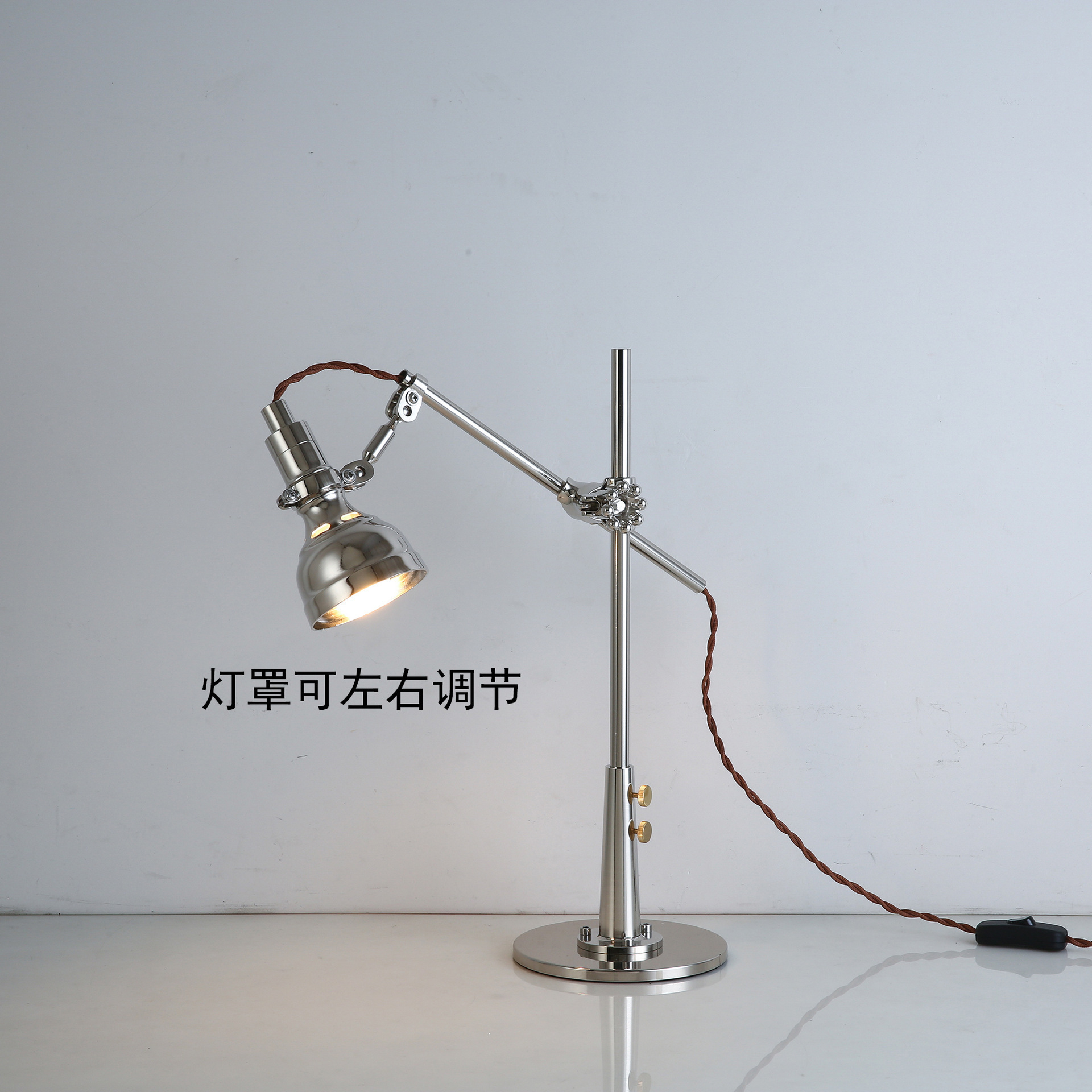 Bauhaus retro swing arm telescopic clamp table lamp style 3