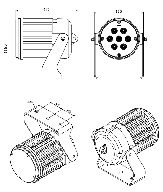 Beam Angle Options Left