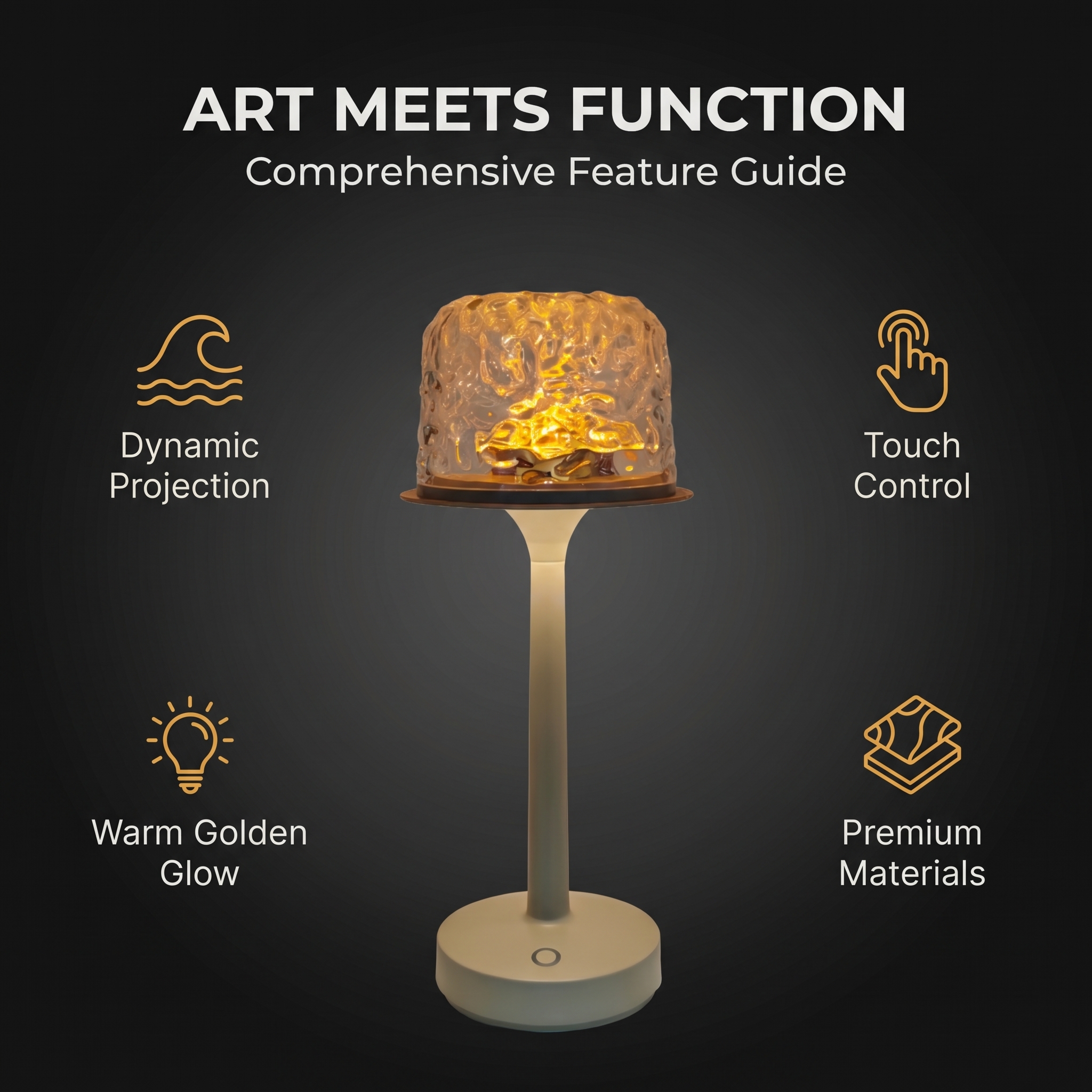 European-Style Smart Home RGB Desk Lamp Bedroom Romantic Projection Night Light