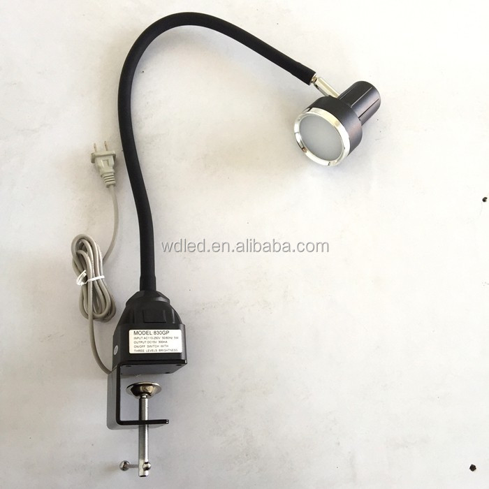 5W Clamp Flexible Arm Led Gooseneck Machine Tool Table Clip Work Light