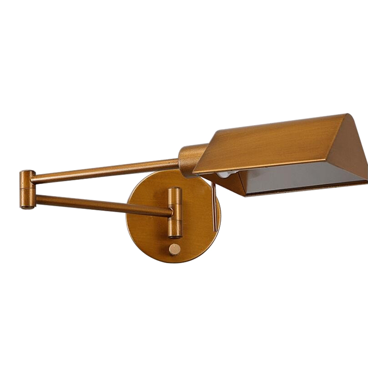 Industrial Retro Style Swing Arm Wall Sconce Wrought Iron Wall Lamp for Corridor Restaurant Industry Bedroom Aisle