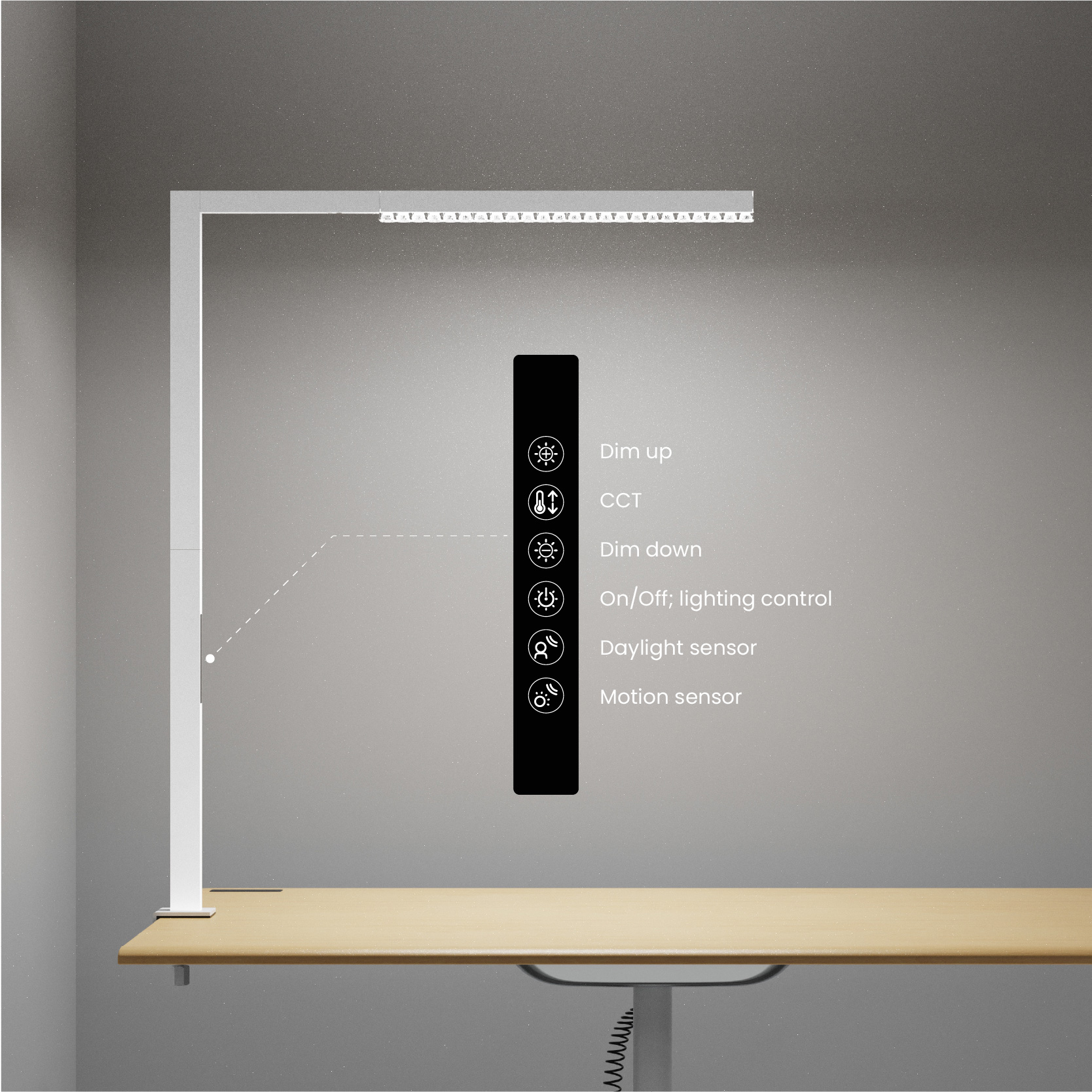 Billionaire Lighting Modern Luxury Smart Work LED Desk Lamps Full Spectrum Channel Office Floor Lamp Metal Shade Standing Design