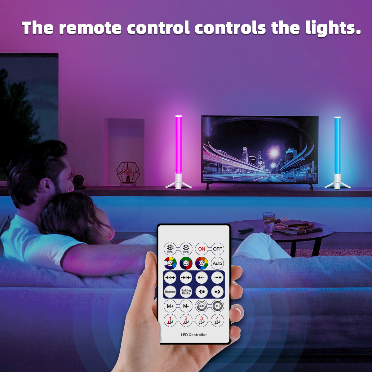 HOT Modern Living Room LED Smart Atmosphere Table Lamp OEM Bedroom Corner Multicolor Music Desktop Lamp