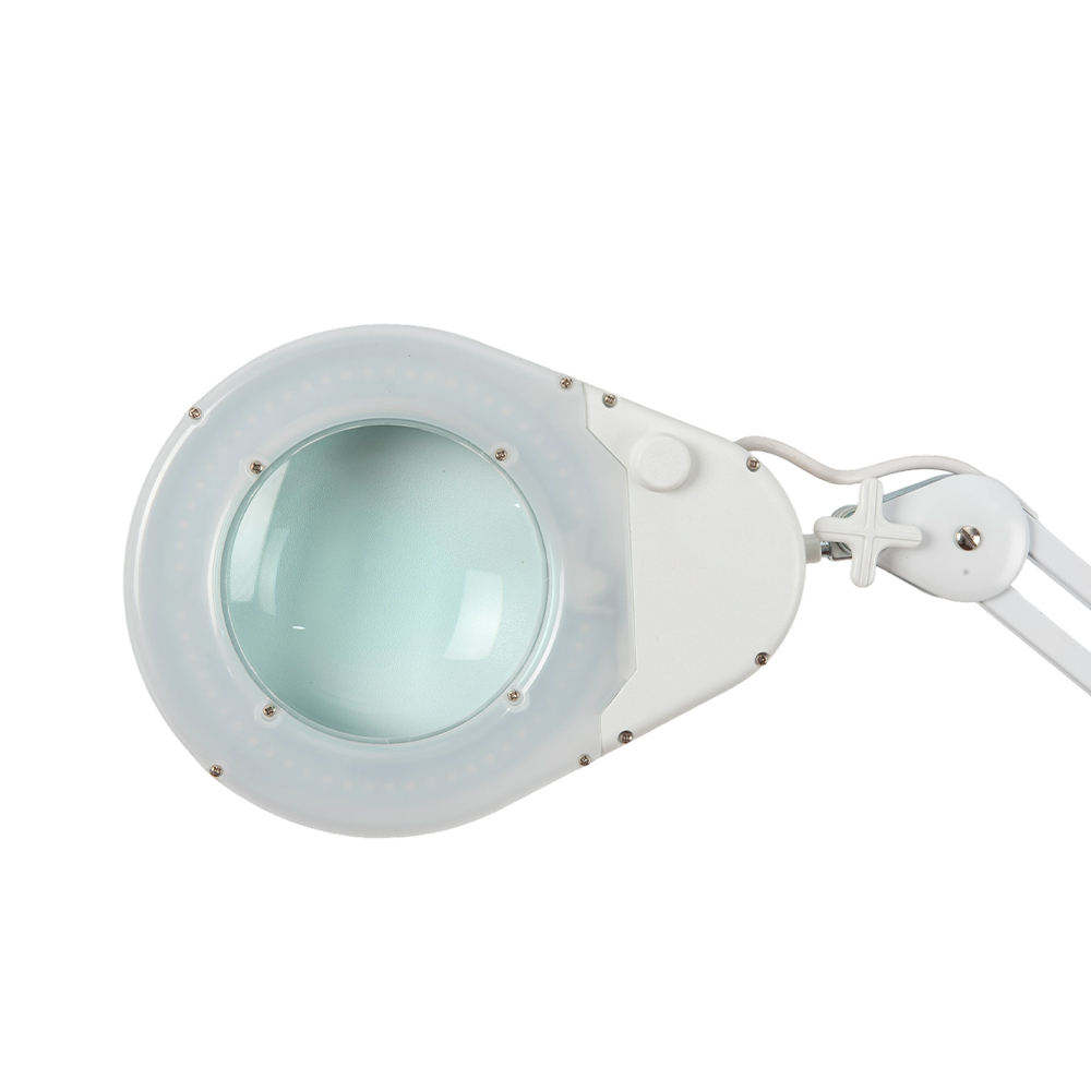 Adjustable 3 Section Arm LED Clamp Lamp with HD Optical Lens and Shadowless Light for Repair and Crafts