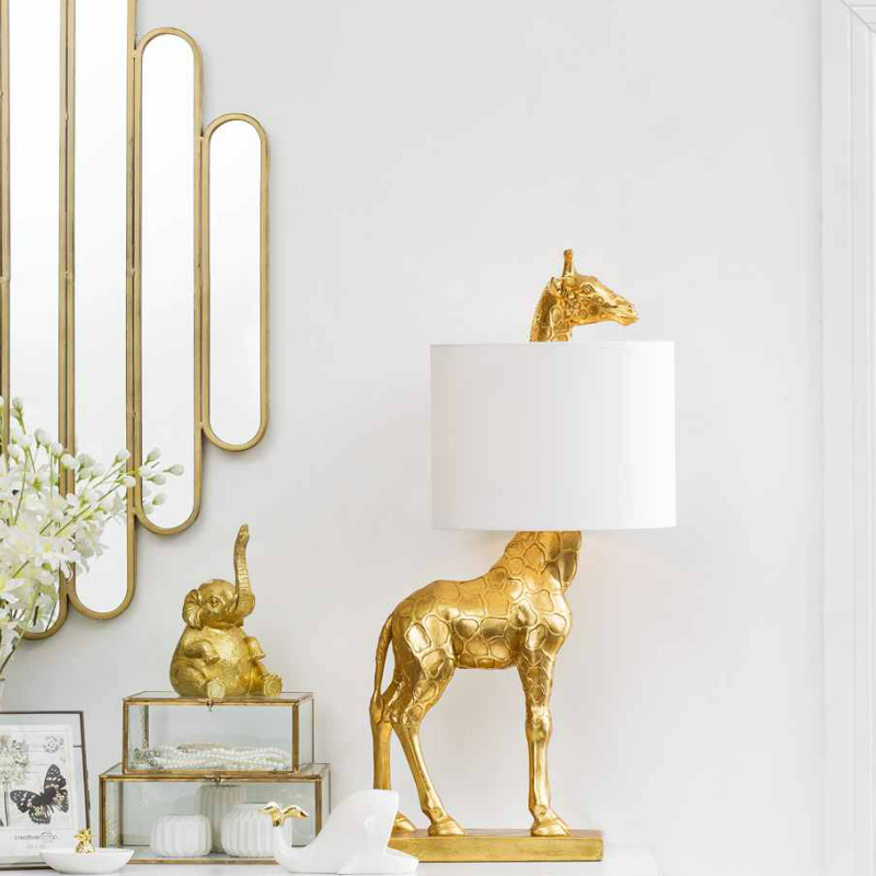 Resin Giraffe Creative Table Lamps for Chirldren's Bedroom Study Table Light (WH-MTB-268)