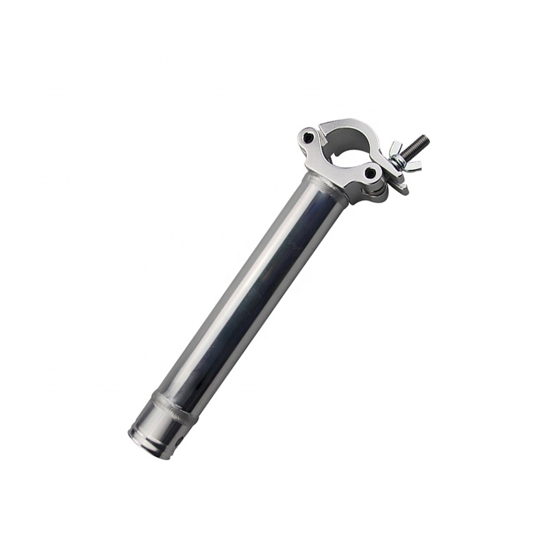 5011 Side Arm TV Tap Aluminum Alloy Stage Lighting Truss Clamp Hook TUV CE Certified 48-51mm 200kg Load Capacity Silver/Black